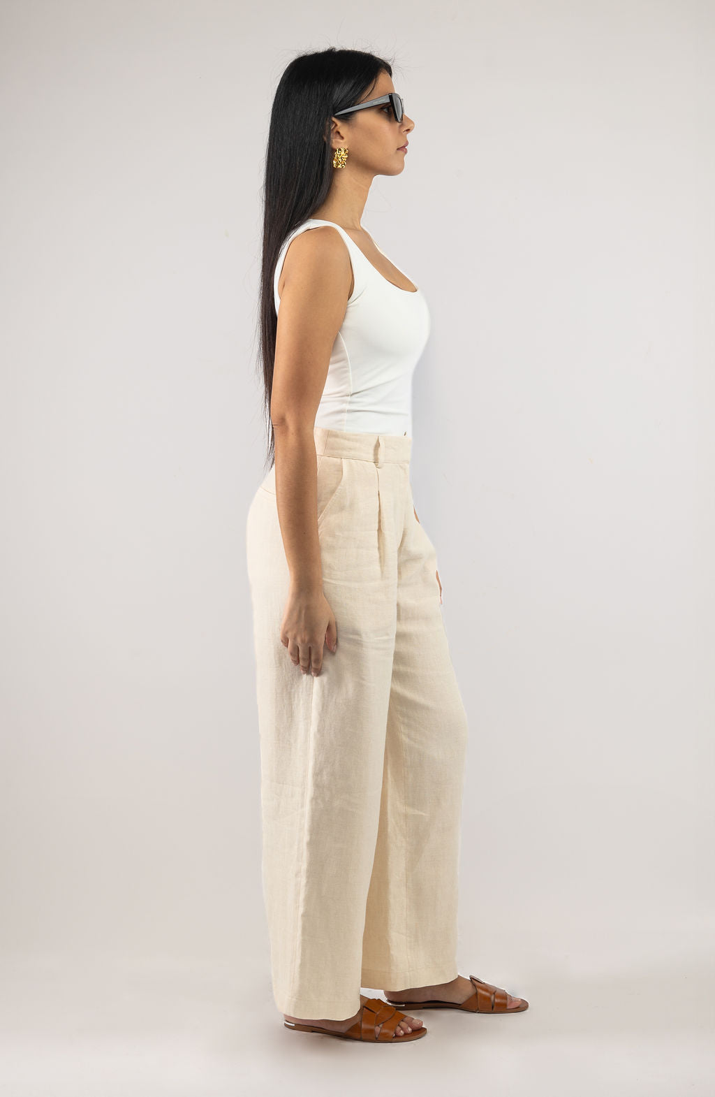 PANTALON SABBIA, BEIGE